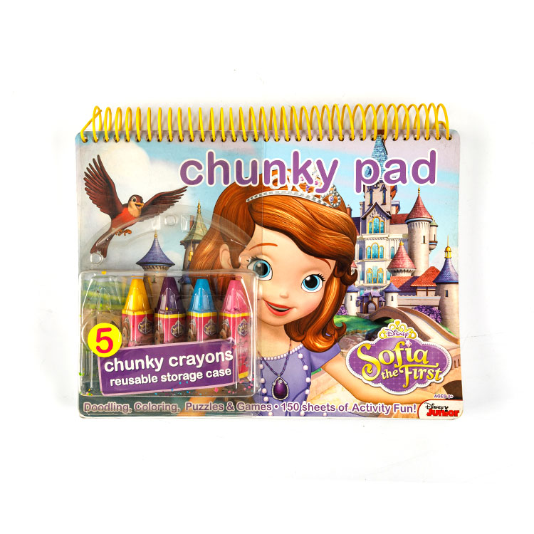 Buku Sketsa - Setelan Buku Spiral karo Crayon Chunky